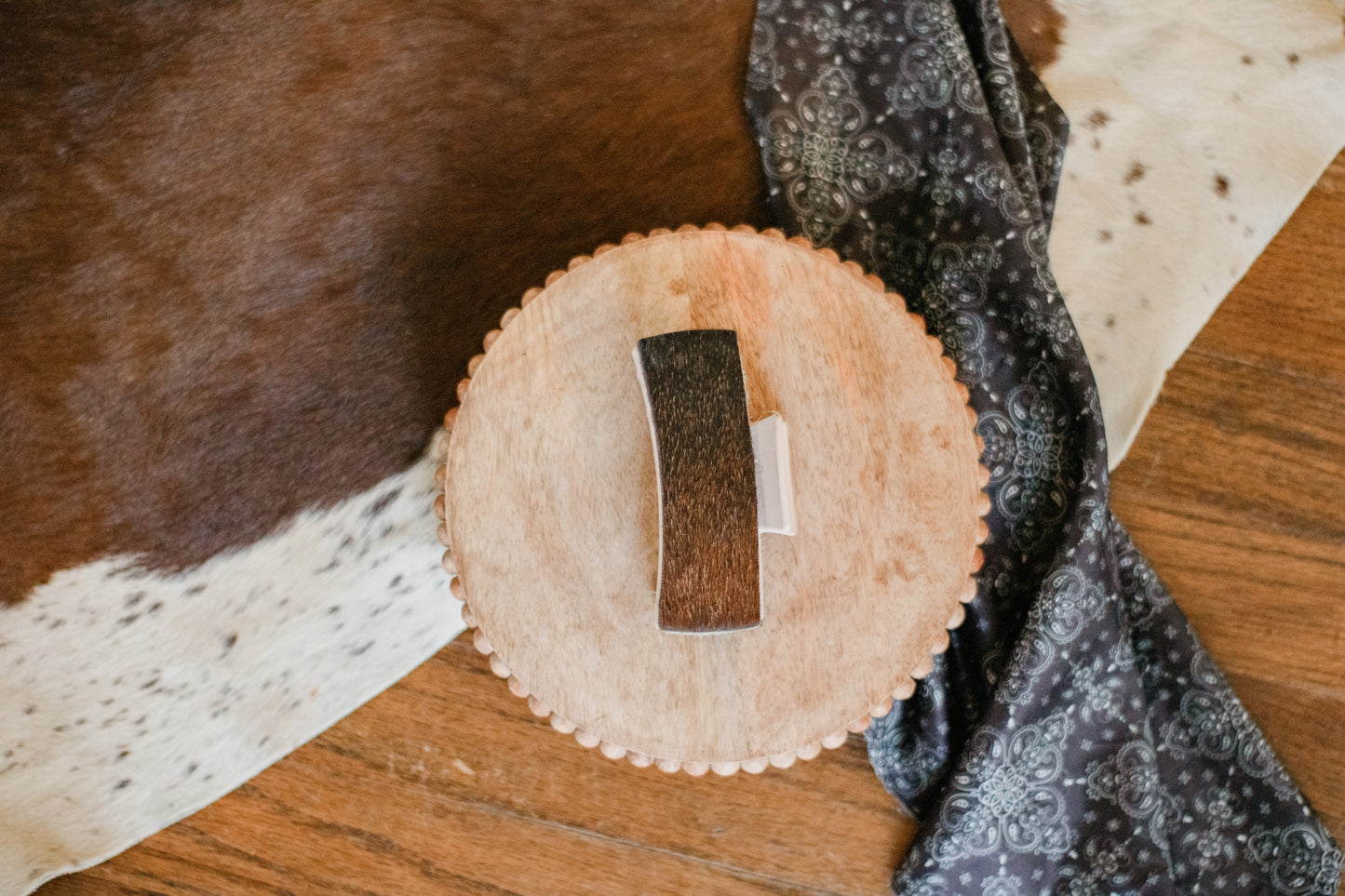 Angus Ombre Cowhide Claw Clip
