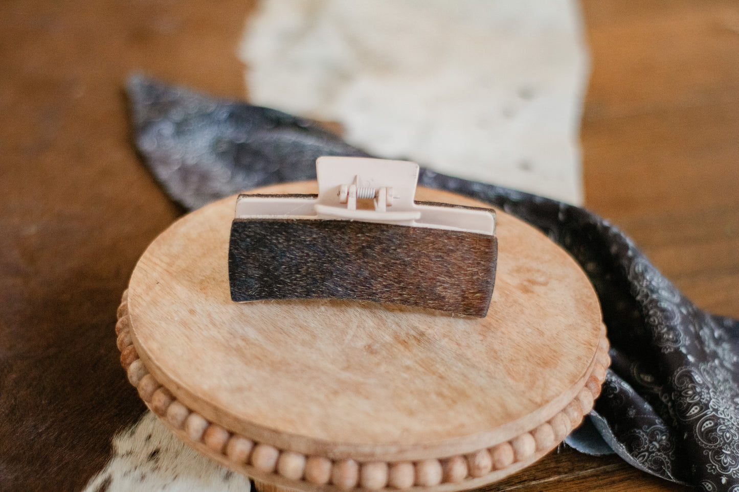 Angus Ombre Cowhide Claw Clip