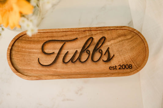 Laser Engraved Wooden Tray